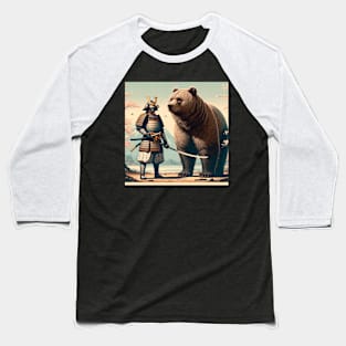 Samurai and Bear Baseball T-Shirt